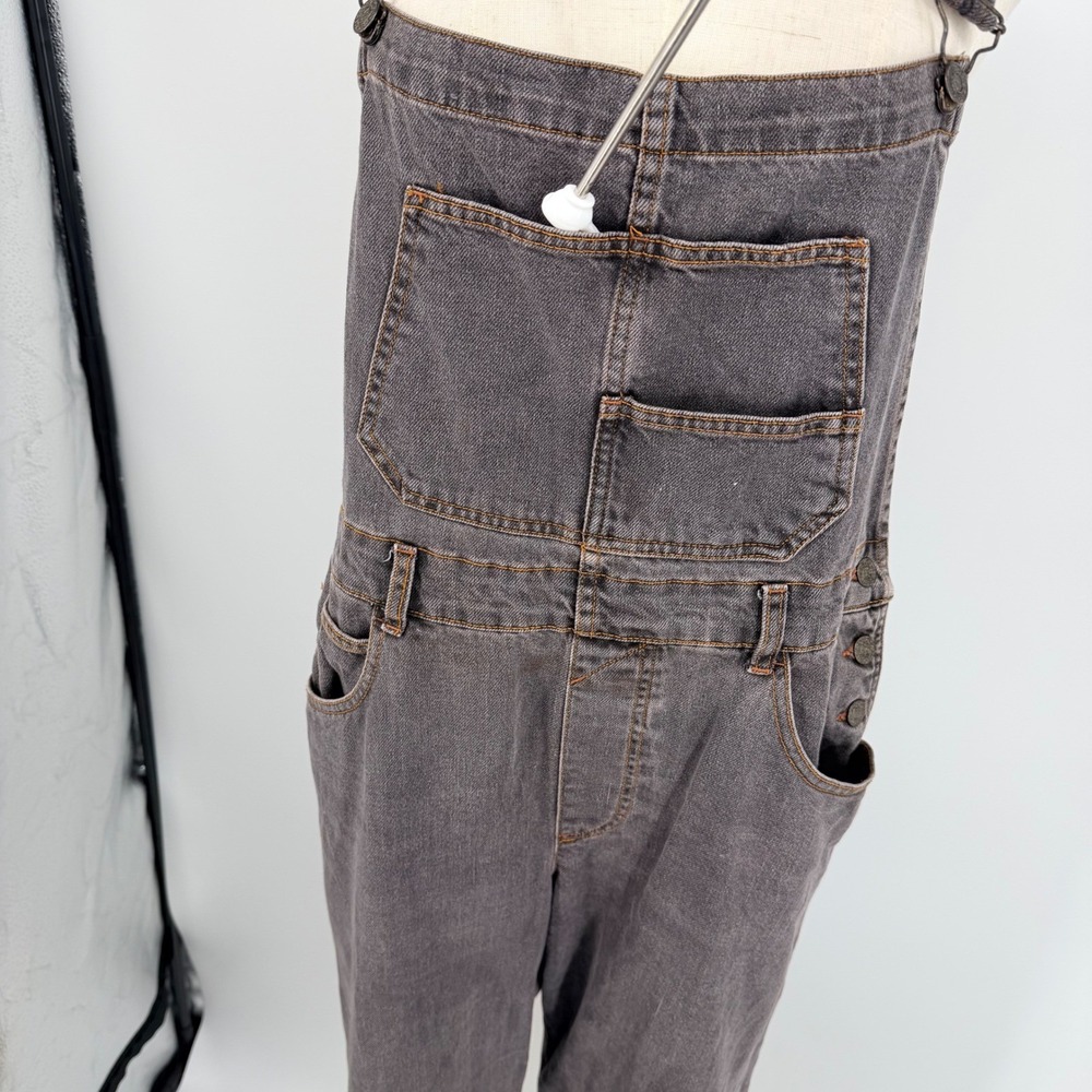 We The Free Ziggy Festival Overalls L Denim  Bib Jumpsuit 90's Grunge Utility - Picture 16 of 16
